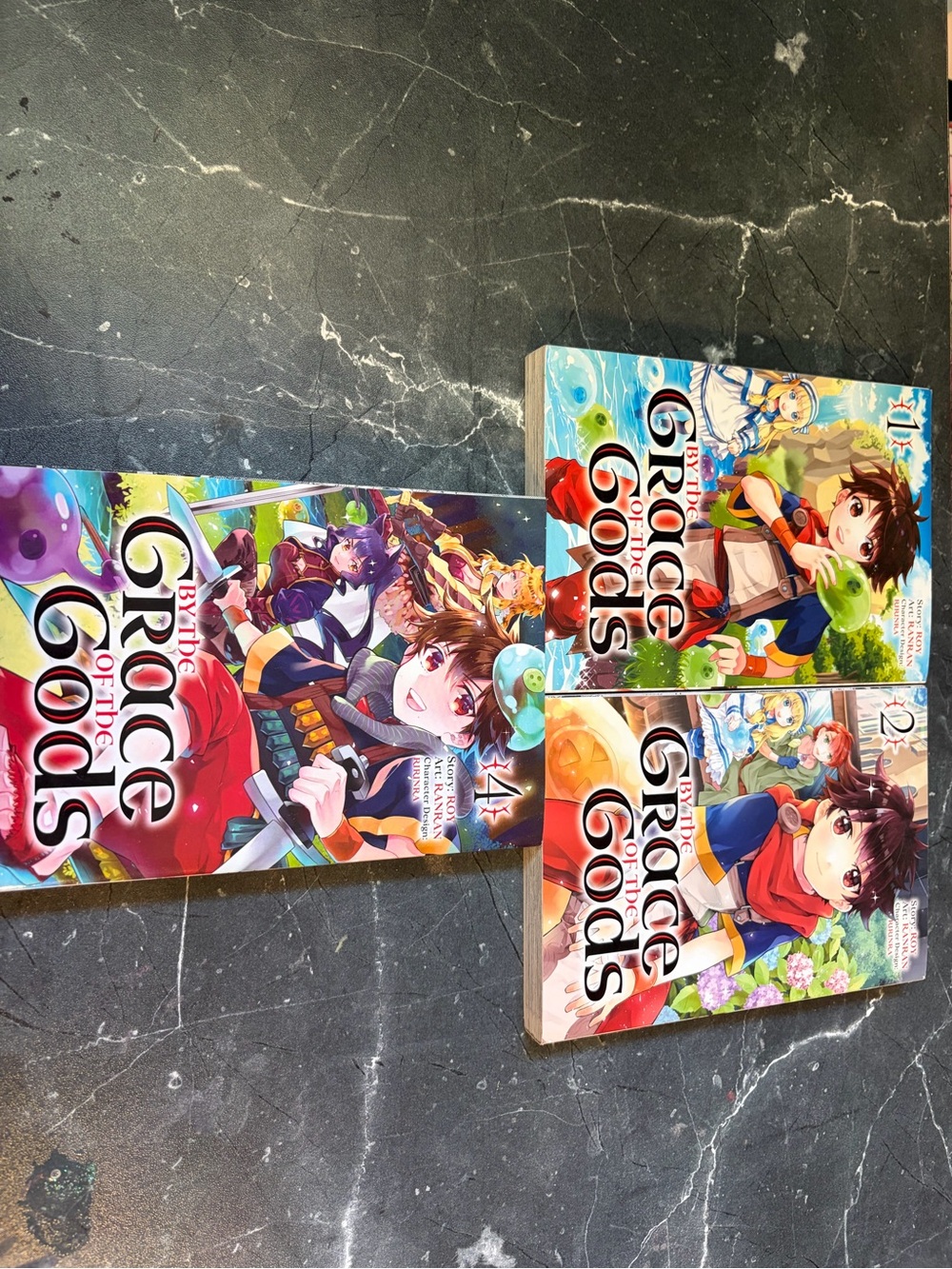 By the grace of the gods manga - volumes 1,2,4